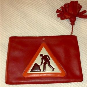 Anya Hindmarch Georgiana Men at Work Clutch Pouch